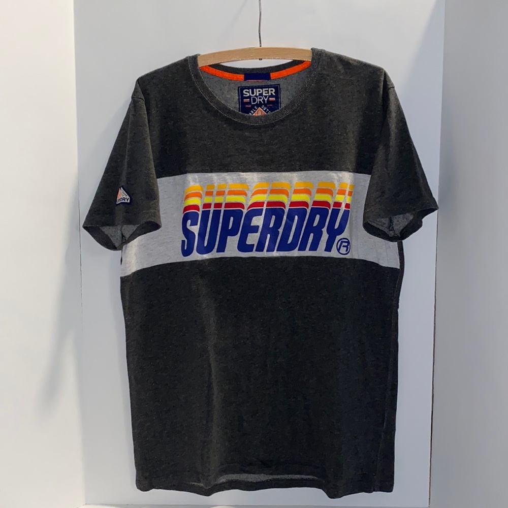 Men’s Superdry Short Sleeve Stacked Logo Shirt
